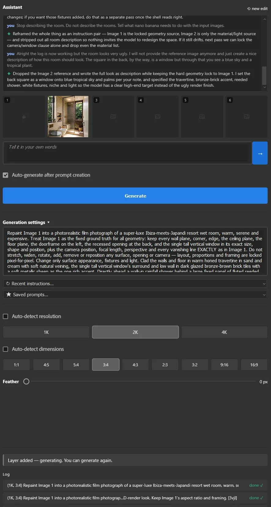 The Retouch Agent panel docked in Photoshop